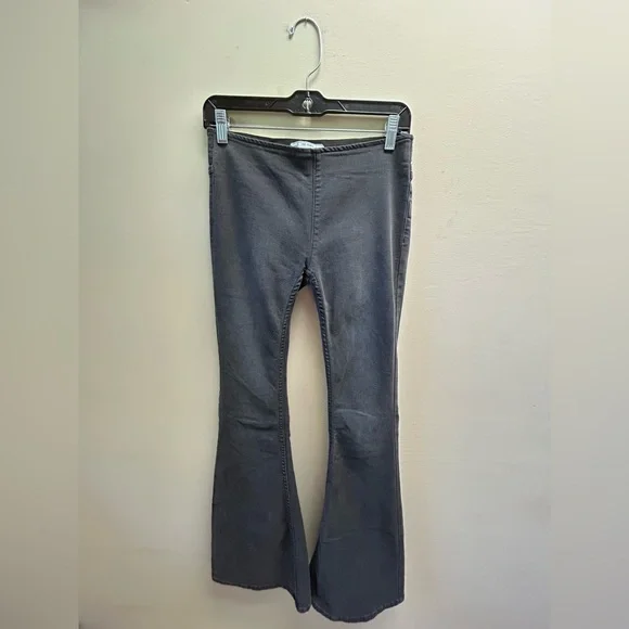Free People Charcoal Penny Pull On Flare Jeans - Picture 3 of 6